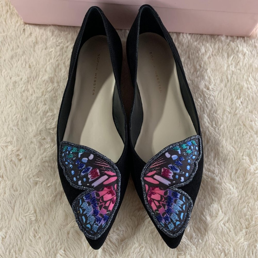 SOPHIA WEBSTER  Butterfly Pointed Toe Ballet Flat